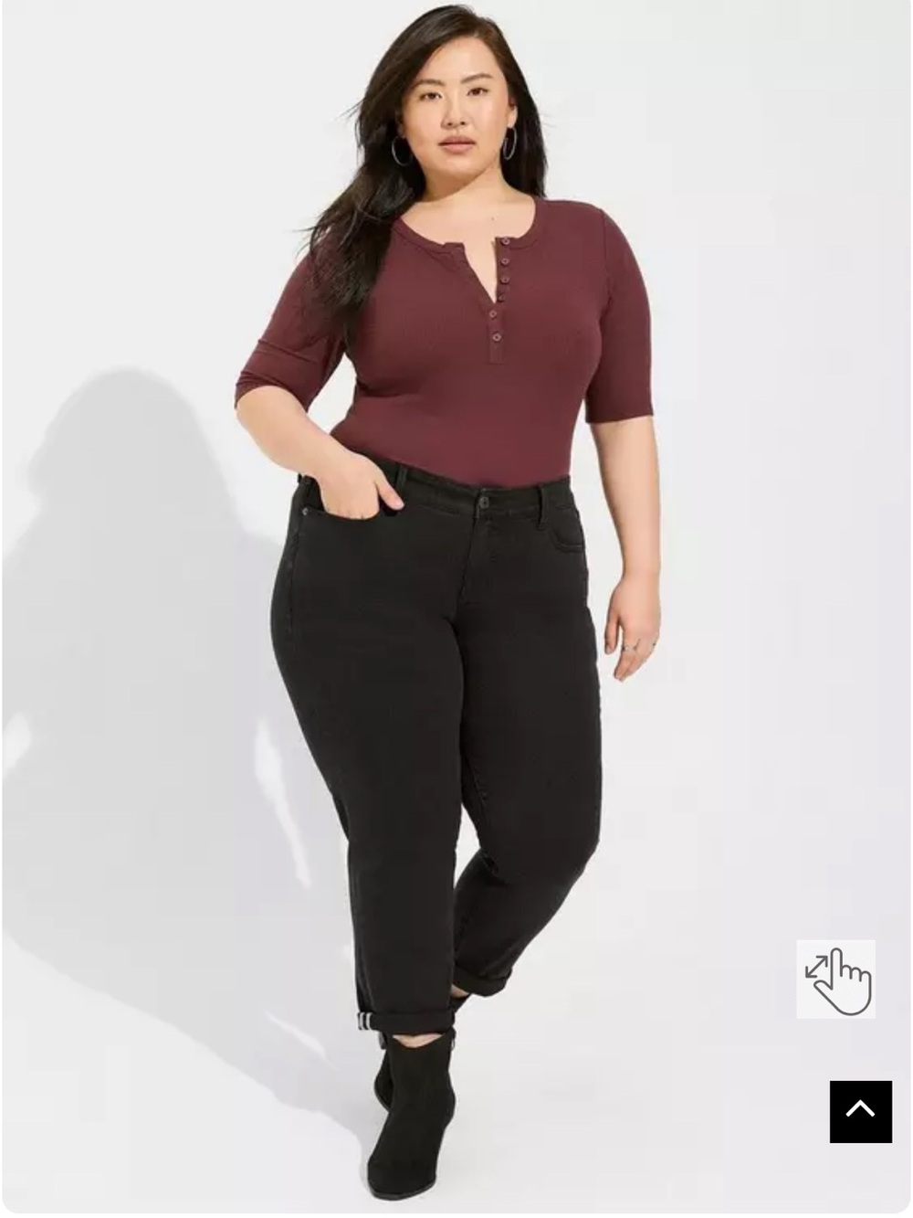 Torrid Super Soft Rib Henley - Picture 2 of 10